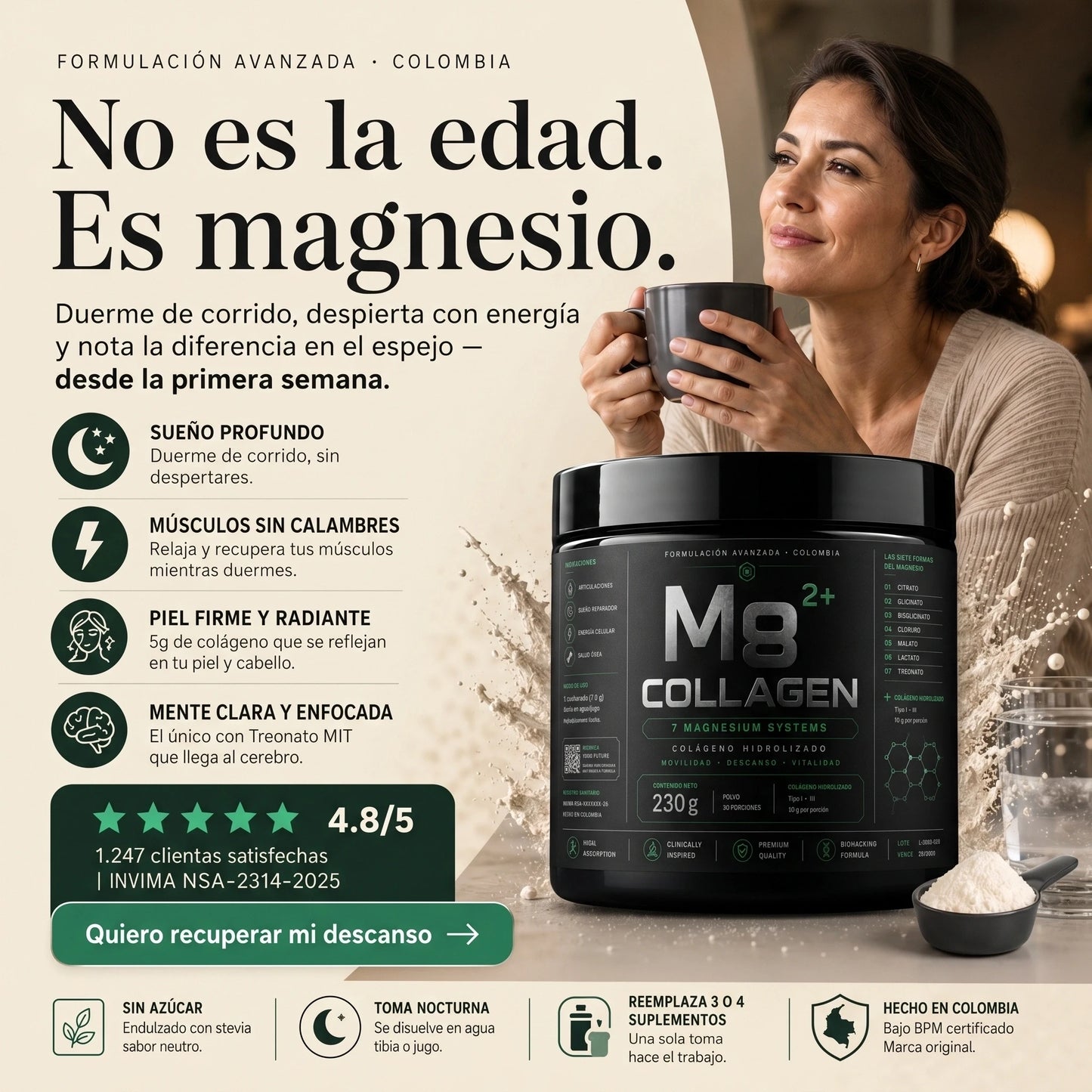 Mg-Collagen — Premium Magnesium Complex
